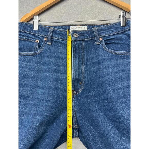 Abercrombie & Fitch The 90s Relaxed DenimJeans High Rise Wide Cuff Ankle 31/12R - Picture 5 of 11